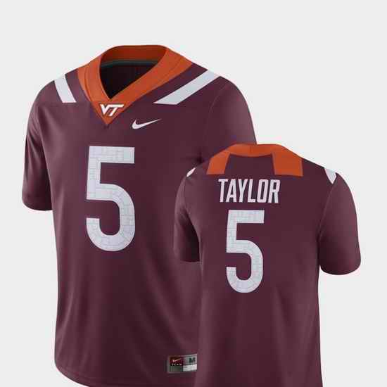 Men Virginia Tech Hokies Tyrod Taylor 5 Maroon Alumni Football Game Player Jersey